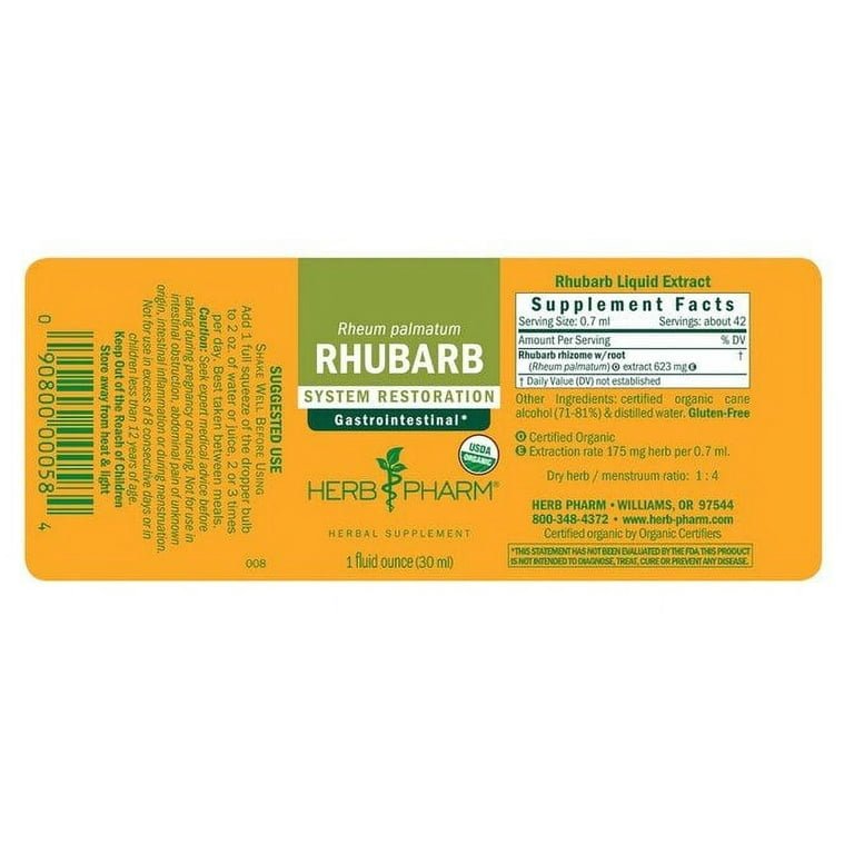 Herb Pharm Rhubarb 1oz