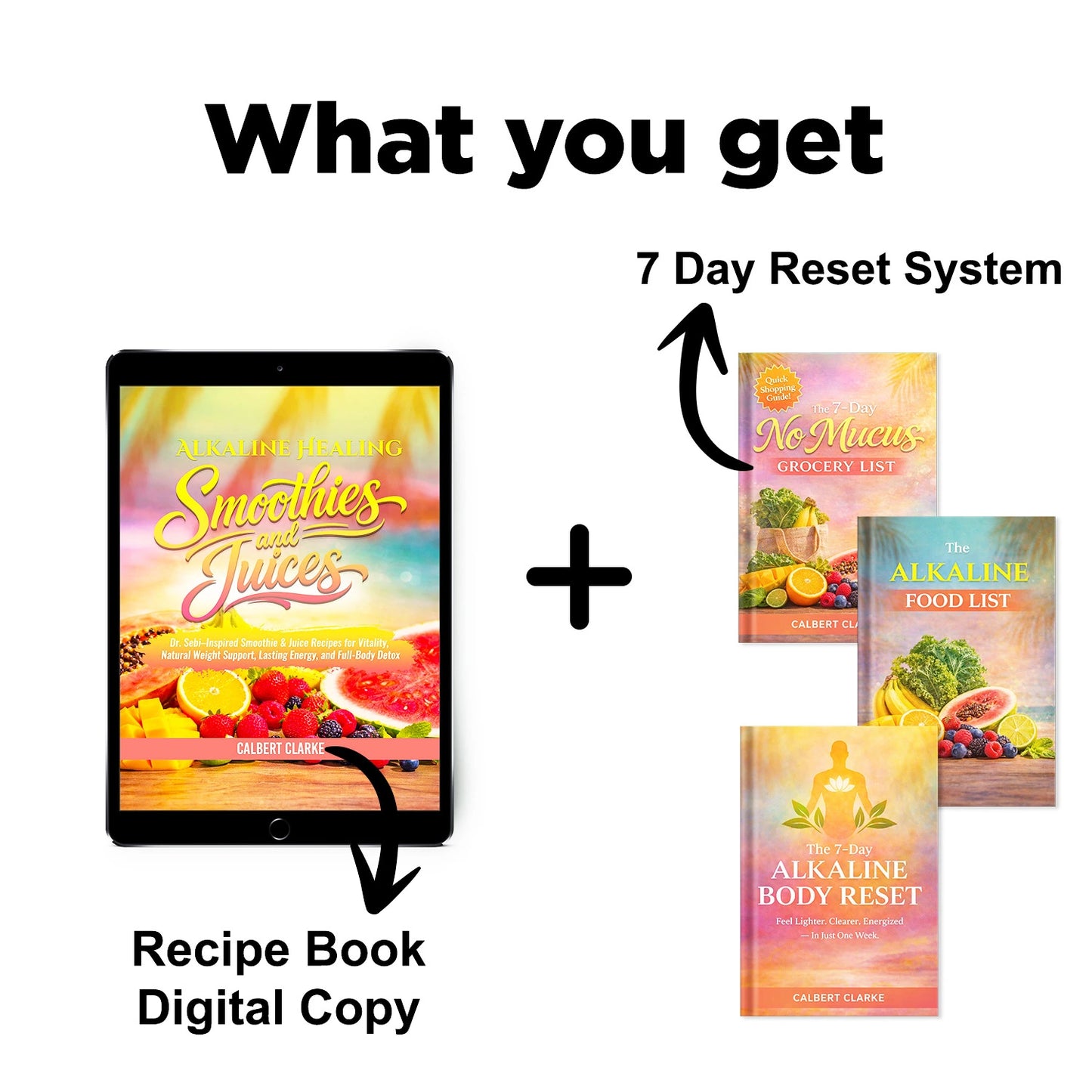 The Alkaline Healing Smoothies & Juices Book + 7 Day Reset System